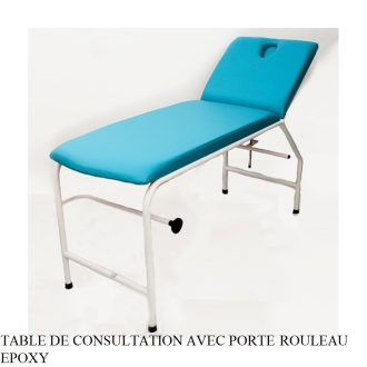TABLE DE CONSULTATION AVEC PORTE ROULEAU EPOXY